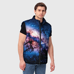 Мужской жилет Фантастический космос звёзды и туманности, цвет: 3D-черный — фото 2