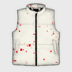 Мужской жилет Color white red shapes