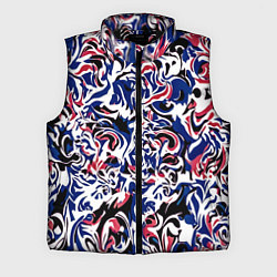 Мужской жилет Абстрактный паттерн бело-сине-красный
