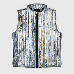 Мужской жилет Новогодний дождик, цвет: 3D-черный