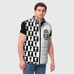 Мужской жилет Ювентус паттерн люди, цвет: 3D-черный — фото 2