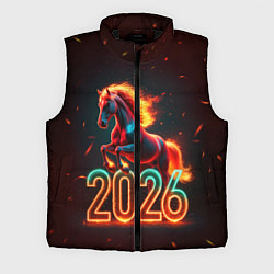 Мужской жилет Светящаяся лошадь 2026, цвет: 3D-черный