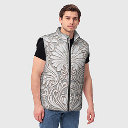 Мужской жилет Вензельные цветы, цвет: 3D-черный — фото 2