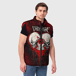 Мужской жилет BFMV: Duo Skulls, цвет: 3D-красный — фото 2