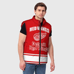 Мужской жилет Detroit red wings, цвет: 3D-красный — фото 2