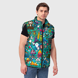 Мужской жилет Стикербомбинг, цвет: 3D-светло-серый — фото 2