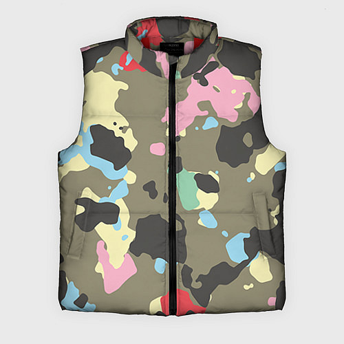 Мужской жилет Камуфляж: микс цветов / 3D-Красный – фото 1