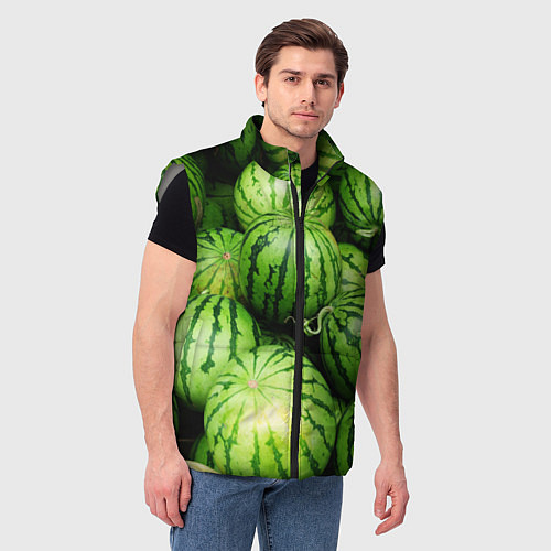Мужской жилет Арбузы / 3D-Светло-серый – фото 3