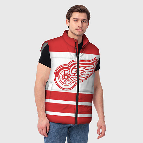 Мужской жилет Detroit Red Wings / 3D-Светло-серый – фото 3