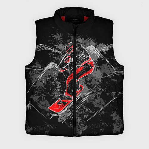 Мужской жилет Сноубордист / 3D-Красный – фото 1
