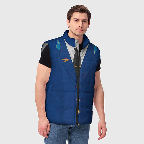 Мужской жилет Китель / 3D-Светло-серый – фото 3