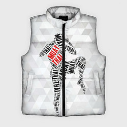 Мужской жилет Muay thai Words, цвет: 3D-светло-серый