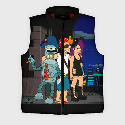 Мужской жилет Футурама пати / 3D-Красный – фото 1