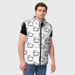 Мужской жилет Undertale Annoying dog white, цвет: 3D-светло-серый — фото 2