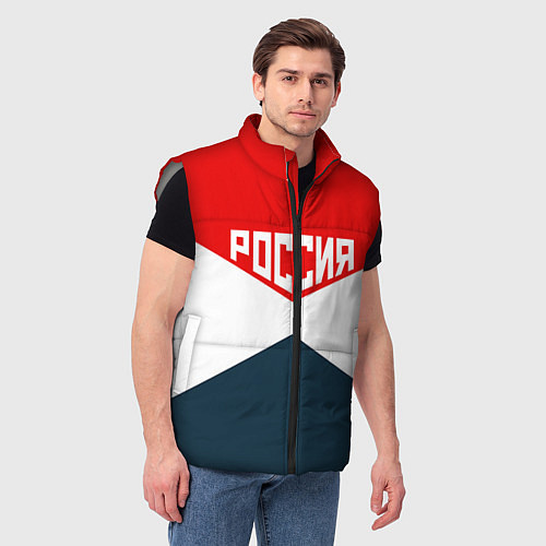 Мужской жилет Форма России / 3D-Светло-серый – фото 3