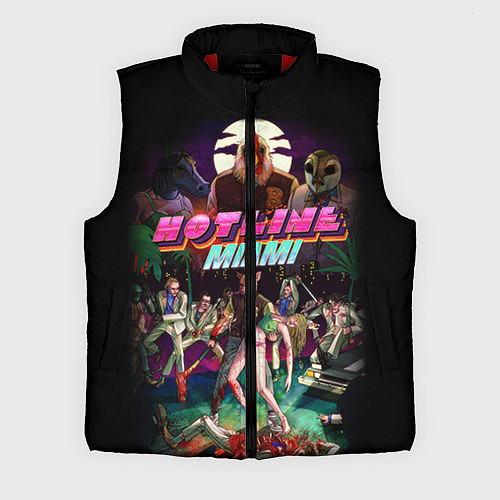 Мужской жилет Hotline Miami / 3D-Красный – фото 1