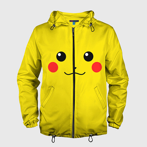 Мужская ветровка Happy Pikachu / 3D-Черный – фото 1