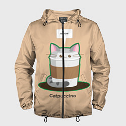 Ветровка с капюшоном мужская Catpuccino, цвет: 3D-черный