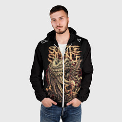 Ветровка с капюшоном мужская Suicide Silence, цвет: 3D-белый — фото 2