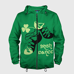 Ветровка с капюшоном мужская Ireland, Irish dance, цвет: 3D-черный