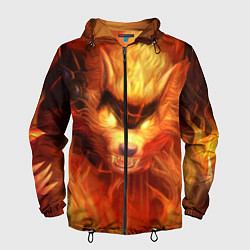 Ветровка с капюшоном мужская Fire Wolf, цвет: 3D-черный