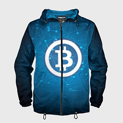 Мужская ветровка Bitcoin Blue