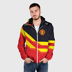 Ветровка с капюшоном мужская Man United FC: Red style, цвет: 3D-белый — фото 2