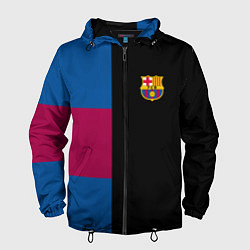 Ветровка с капюшоном мужская Barcelona FC: Black style, цвет: 3D-черный