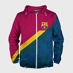 Ветровка с капюшоном мужская Barcelona FC: Sport Camo 2018, цвет: 3D-белый