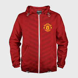 Ветровка с капюшоном мужская Manchester United: Red Lines, цвет: 3D-белый