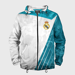 Ветровка с капюшоном мужская FC Real Madrid: Abstract, цвет: 3D-черный
