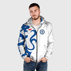 Ветровка с капюшоном мужская FC Chelsea: White Lion, цвет: 3D-черный — фото 2