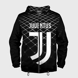 Ветровка с капюшоном мужская FC Juventus: Black Lines, цвет: 3D-черный