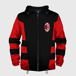 Ветровка с капюшоном мужская АC Milan: Black Sport, цвет: 3D-черный