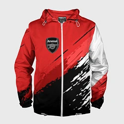 Ветровка с капюшоном мужская FC Arsenal: Original, цвет: 3D-белый