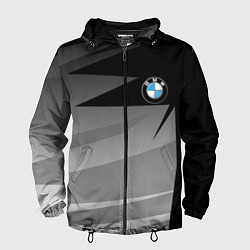 Ветровка с капюшоном мужская BMW 2018 SPORT, цвет: 3D-черный