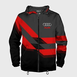 Ветровка с капюшоном мужская Audi G&R, цвет: 3D-черный