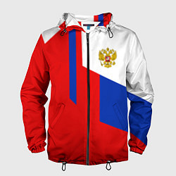Мужская ветровка Russia: Geometry Tricolor