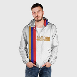 Ветровка с капюшоном мужская Armenia Line, цвет: 3D-белый — фото 2