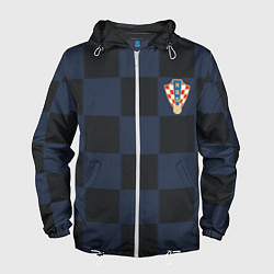 Ветровка с капюшоном мужская Сборная Хорватии: Гостевая ЧМ-2018, цвет: 3D-белый