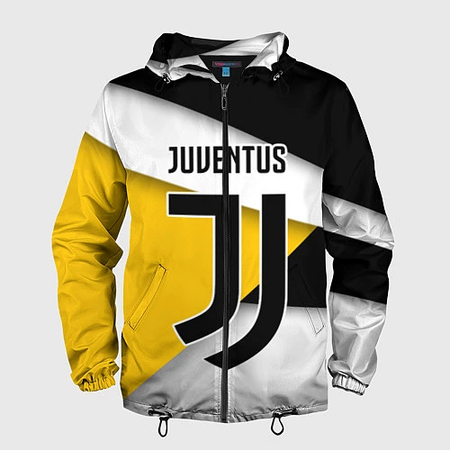 Мужская ветровка FC Juventus / 3D-Черный – фото 1