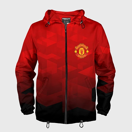 Мужская ветровка FC Man UTD: Red Poly / 3D-Черный – фото 1