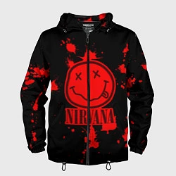 Ветровка с капюшоном мужская Nirvana: Blooded Smile, цвет: 3D-черный