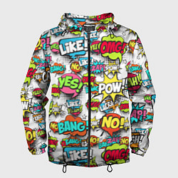 Ветровка с капюшоном мужская Pop art Fashion, цвет: 3D-черный