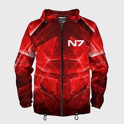 Ветровка с капюшоном мужская Mass Effect: Red Armor N7, цвет: 3D-черный