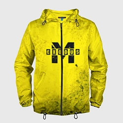 Ветровка с капюшоном мужская Metro Exodus: Yellow Grunge, цвет: 3D-черный