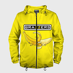 Ветровка с капюшоном мужская Brazzers: Yellow Banana, цвет: 3D-черный
