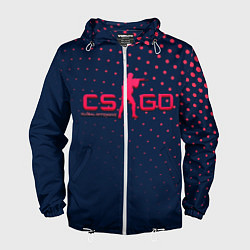 Ветровка с капюшоном мужская CS:GO Pink Dotted, цвет: 3D-белый