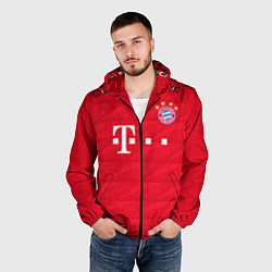 Ветровка с капюшоном мужская FC Bayern: Home 19-20, цвет: 3D-черный — фото 2