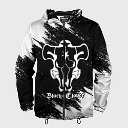 Ветровка с капюшоном мужская ЧЁРНЫЙ КЛЕВЕР, цвет: 3D-черный